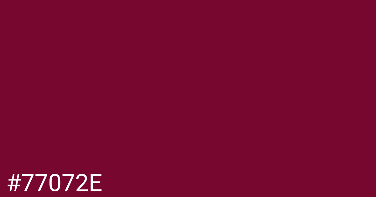 Hex color #77072e graphic