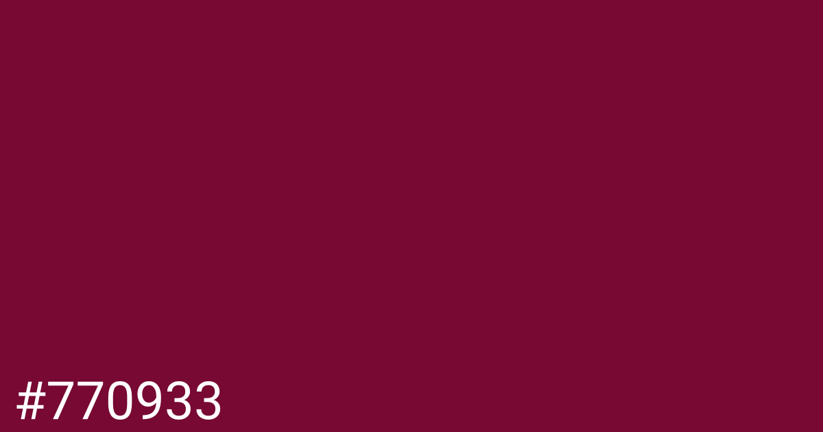 Hex color #770933 graphic