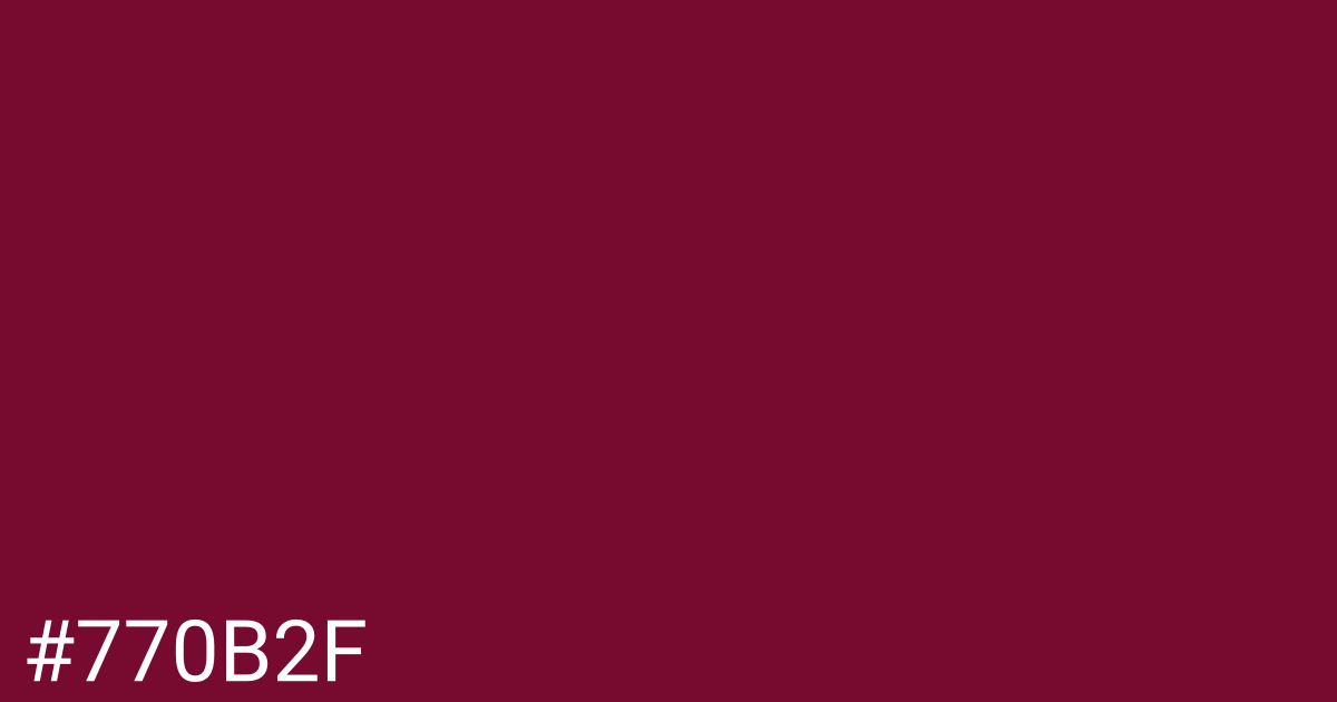Hex color #770b2f graphic