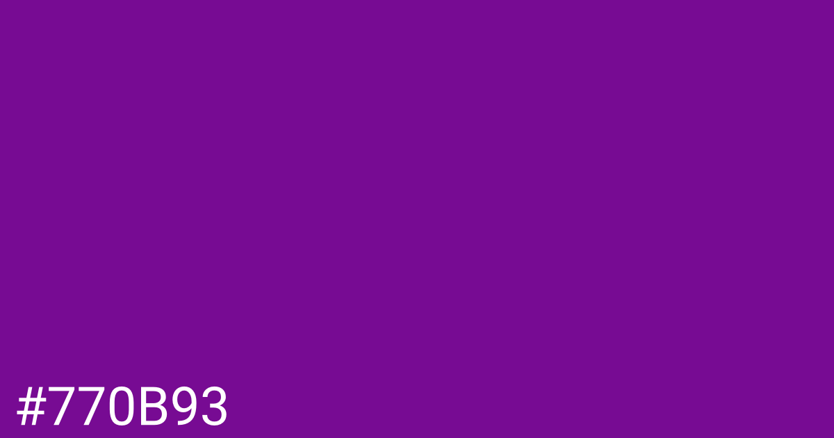 Hex color #770b93 graphic