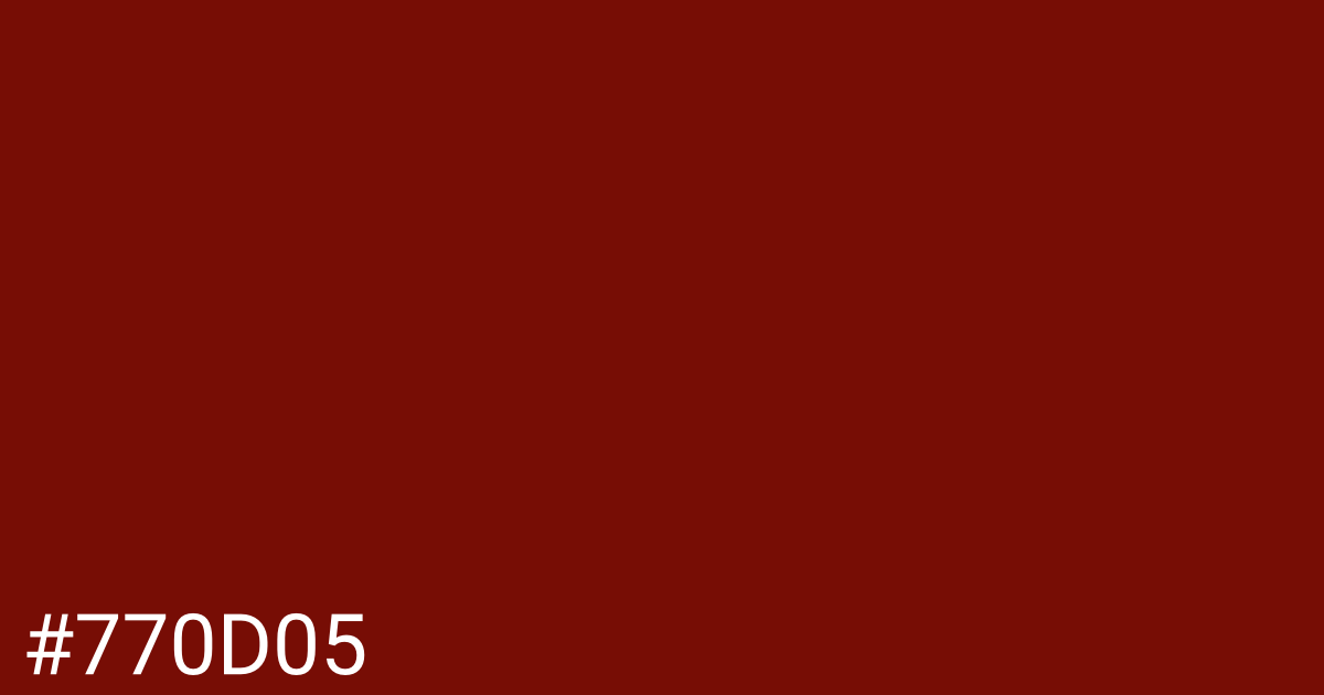 Hex color #770d05 graphic