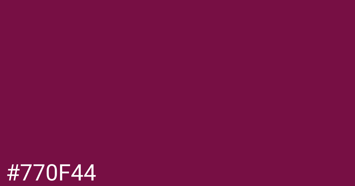 Hex color #770f44 graphic