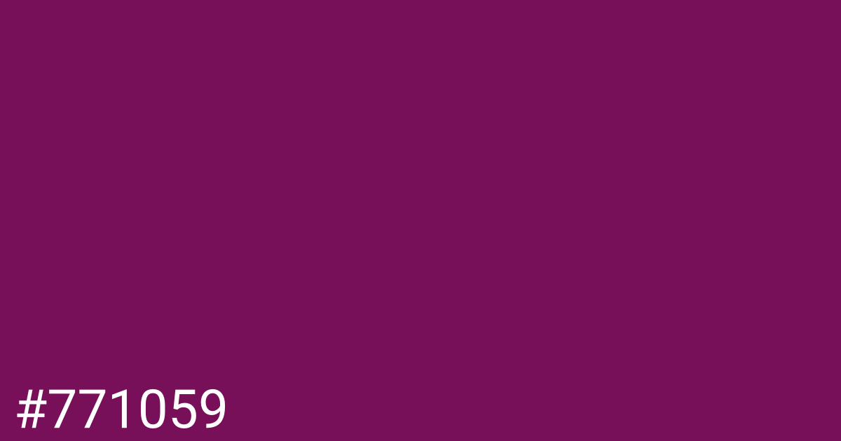 Hex color #771059 graphic