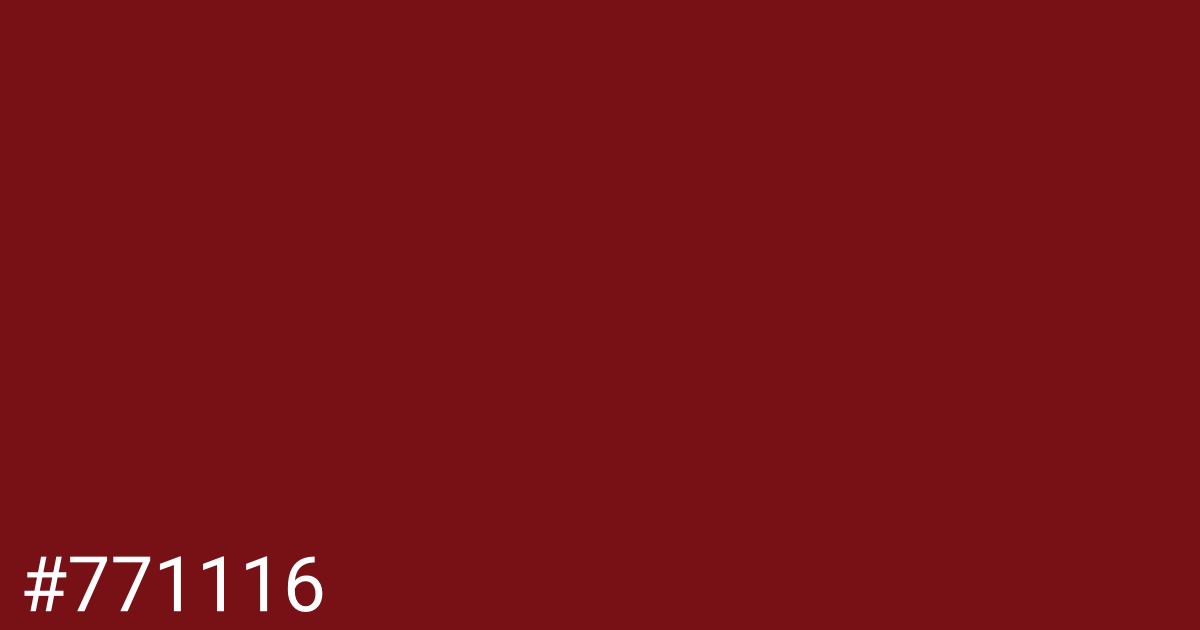 Hex color #771116 graphic