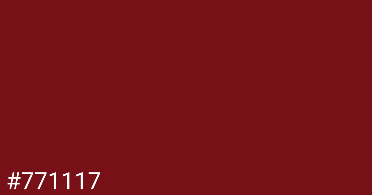Hex color #771117 graphic