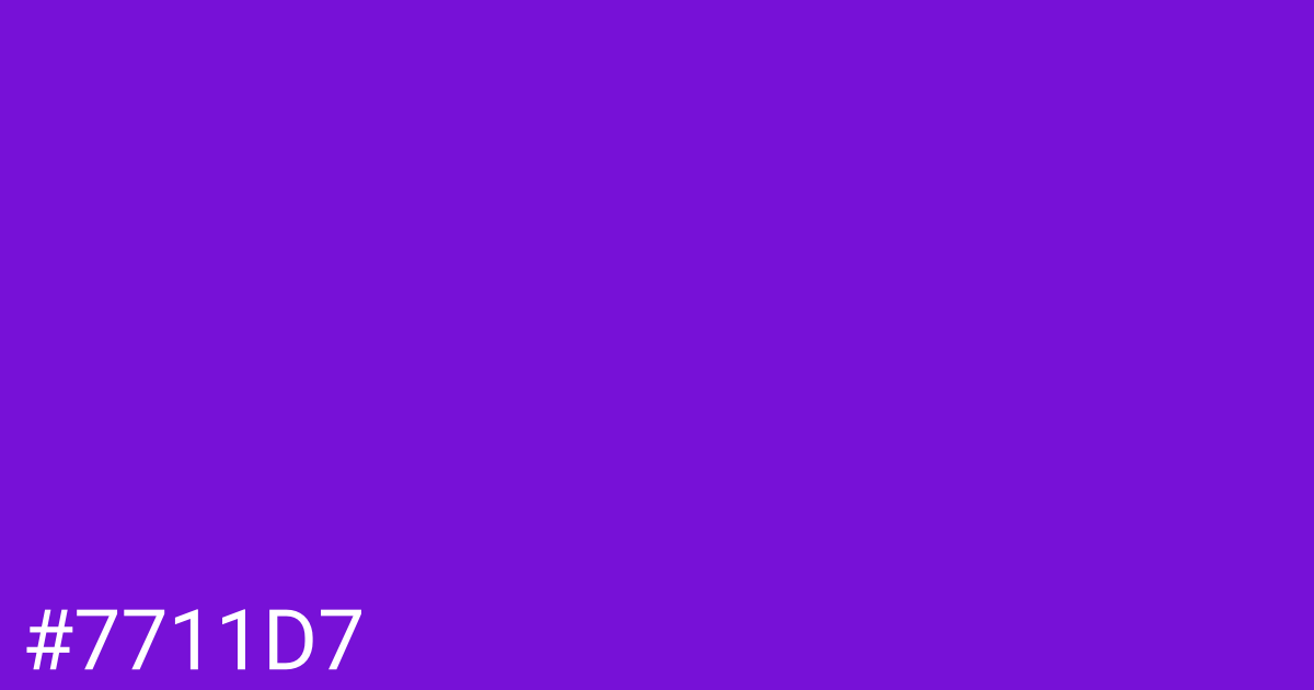 Hex color #7711d7 graphic
