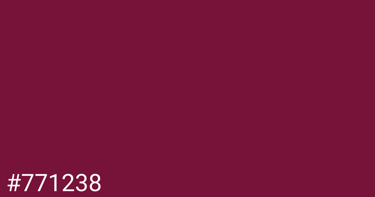 Hex color #771238 graphic