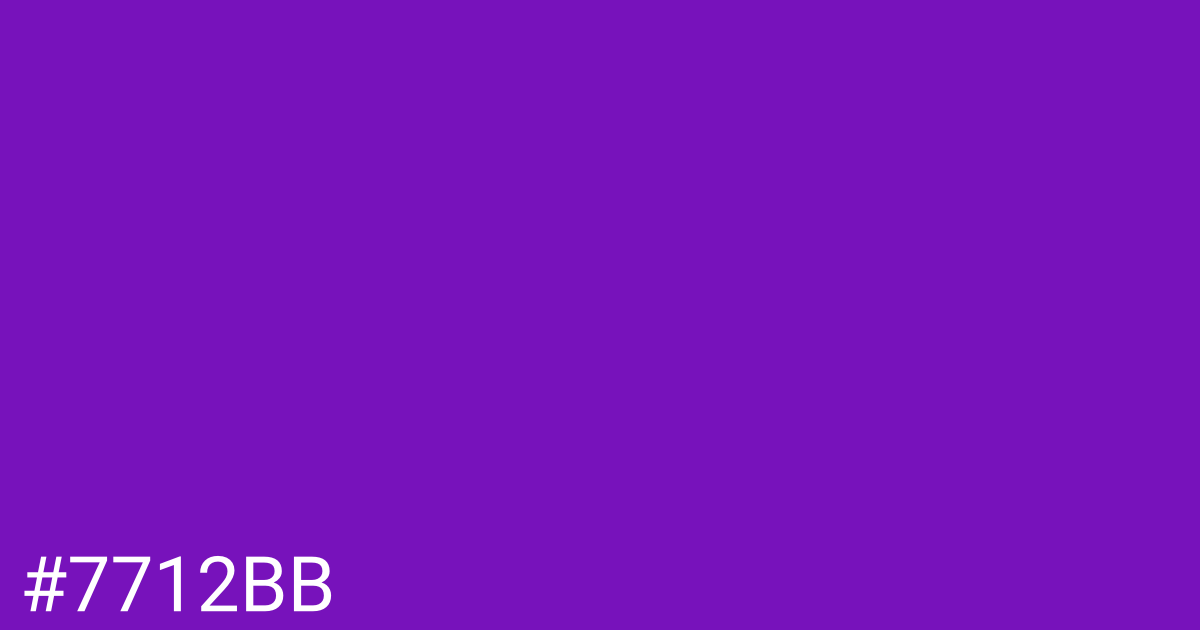 Hex color #7712bb graphic