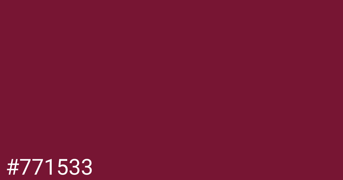 Hex color #771533 graphic