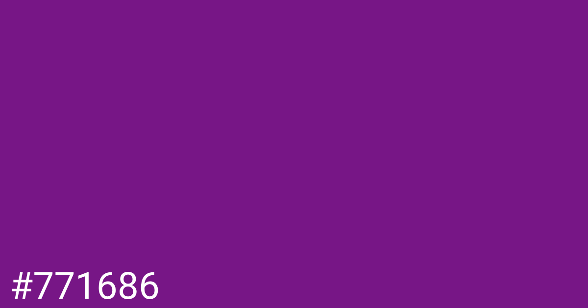 Hex color #771686 graphic