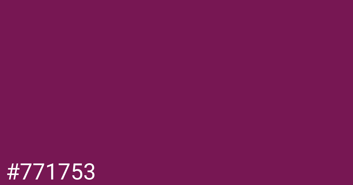 Hex color #771753 graphic