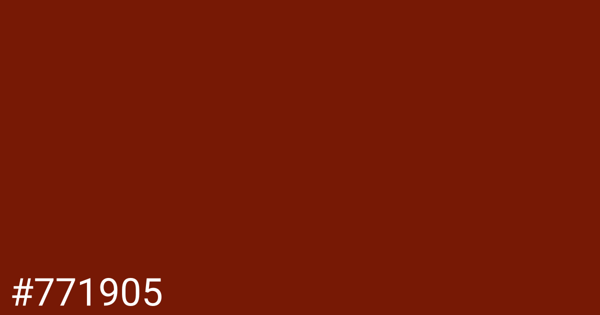 Hex color #771905 graphic