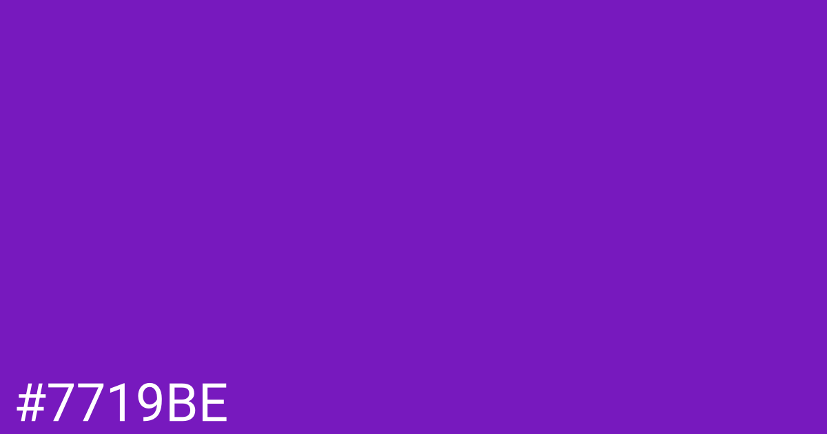 Hex color #7719be graphic