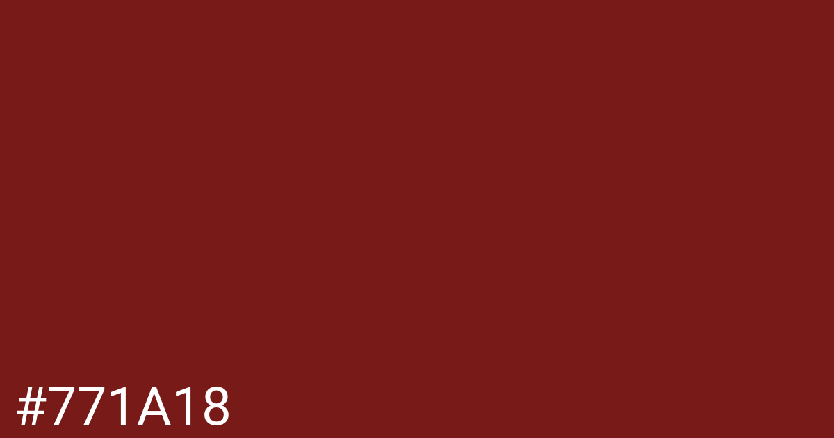 Hex color #771a18 graphic