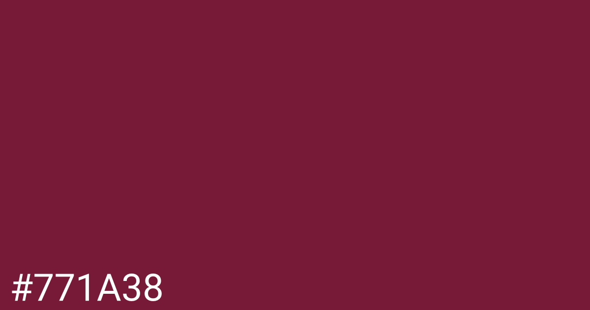 Hex color #771a38 graphic