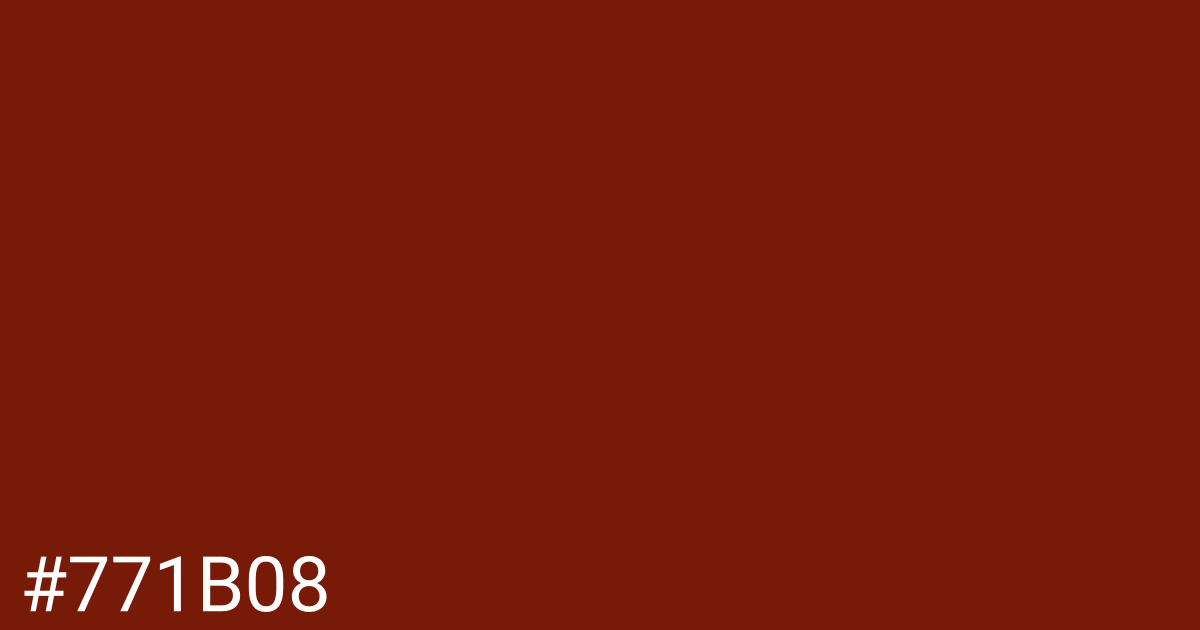 Hex color #771b08 graphic