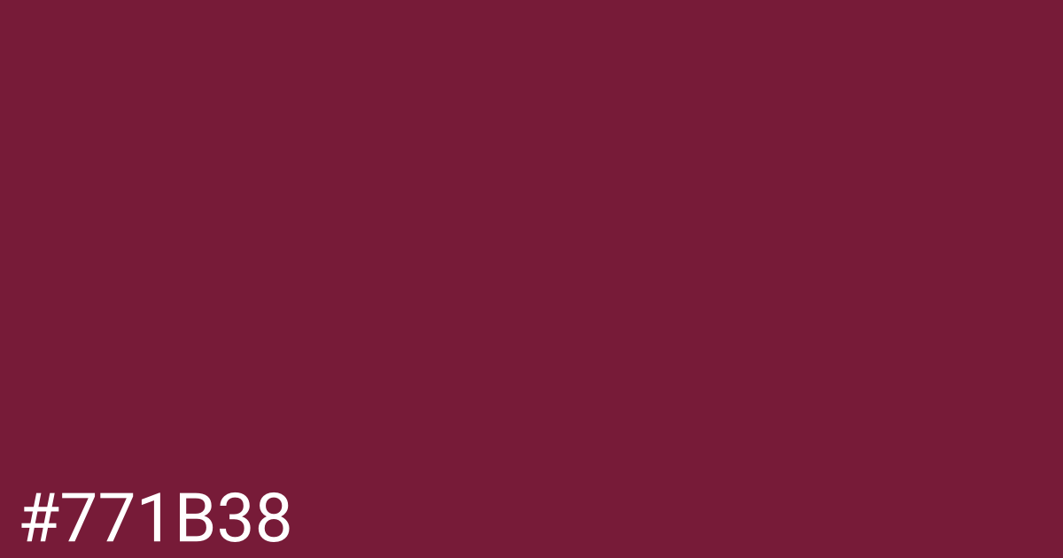 Hex color #771b38 graphic