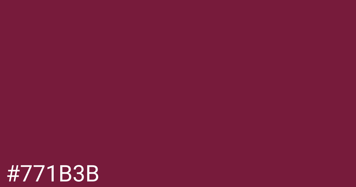 Hex color #771b3b graphic