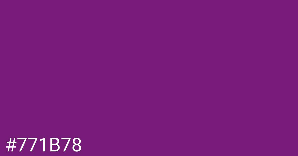 Hex color #771b78 graphic