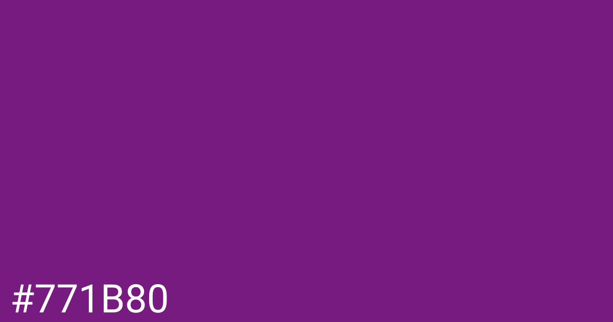 Hex color #771b80 graphic