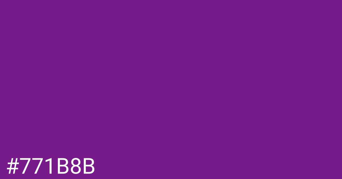 Hex color #771b8b graphic