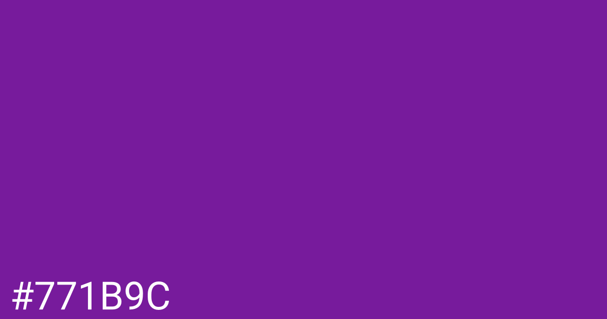 Hex color #771b9c graphic