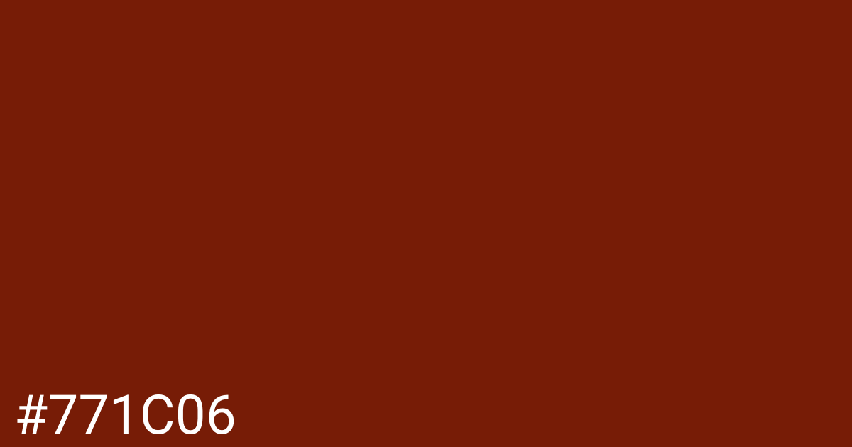 Hex color #771c06 graphic