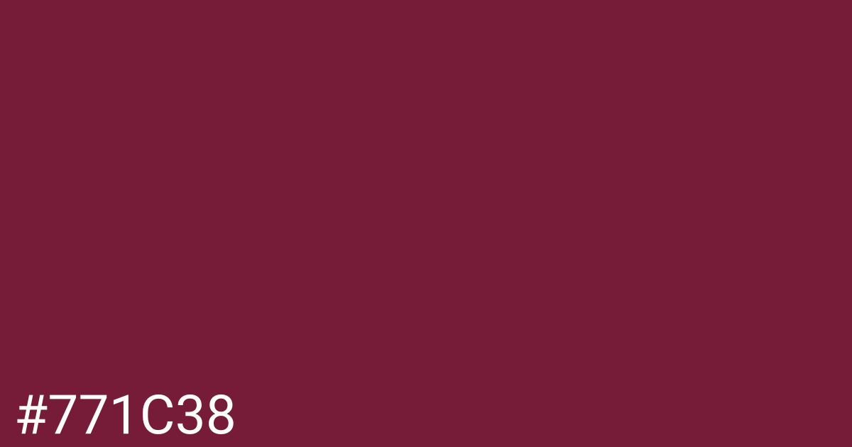 Hex color #771c38 graphic