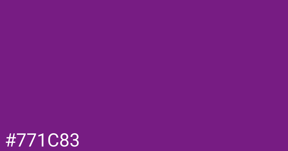 Hex color #771c83 graphic