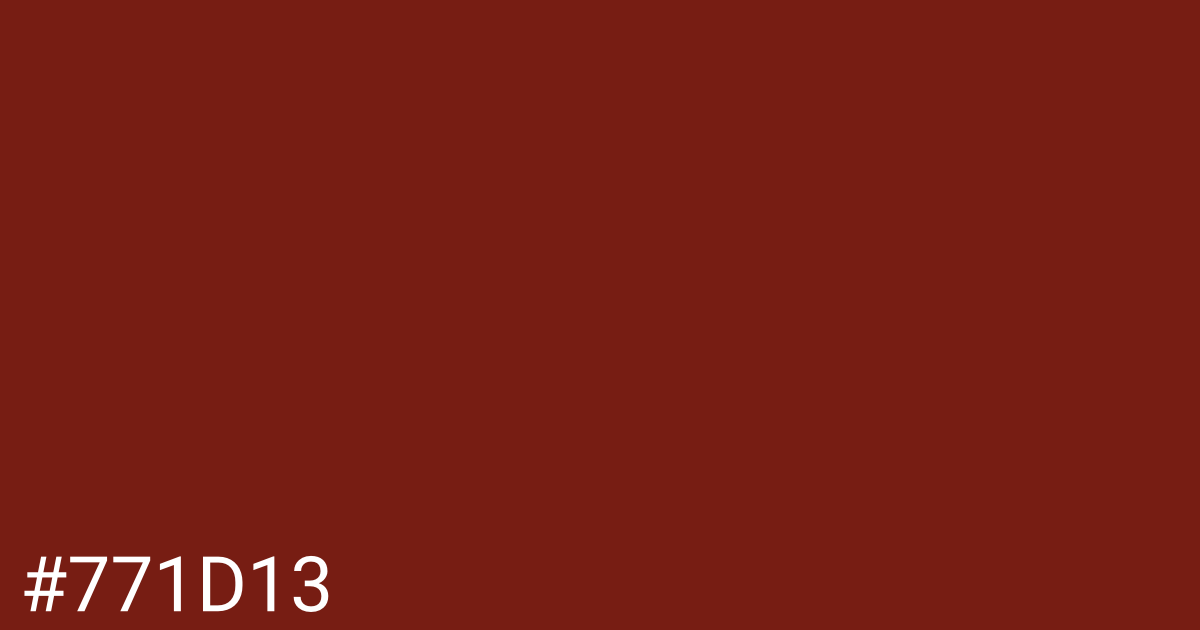 Hex color #771d13 graphic