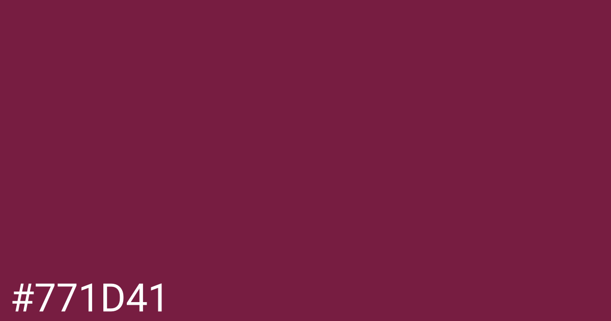 Hex color #771d41 graphic