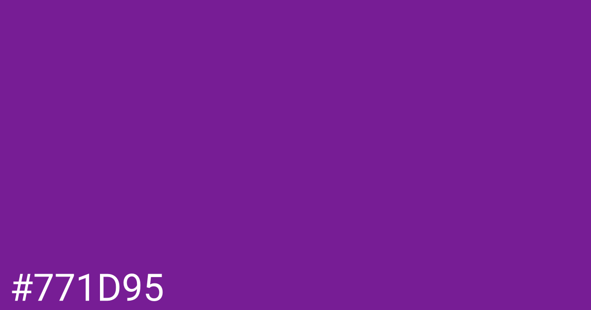 Hex color #771d95 graphic