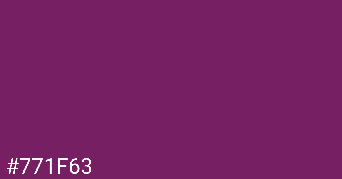 Hex color #771f63 graphic