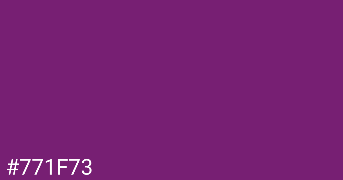 Hex color #771f73 graphic