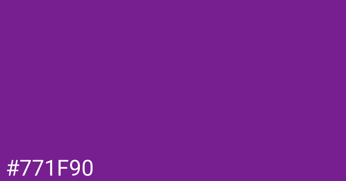 Hex color #771f90 graphic
