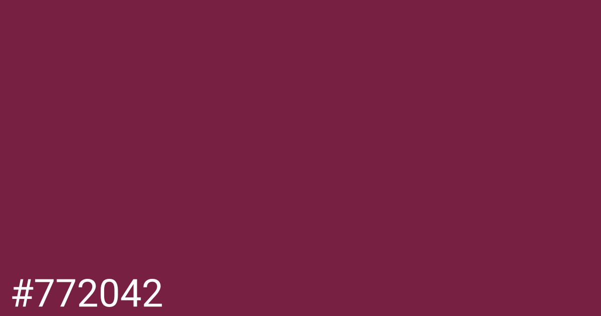 Hex color #772042 graphic