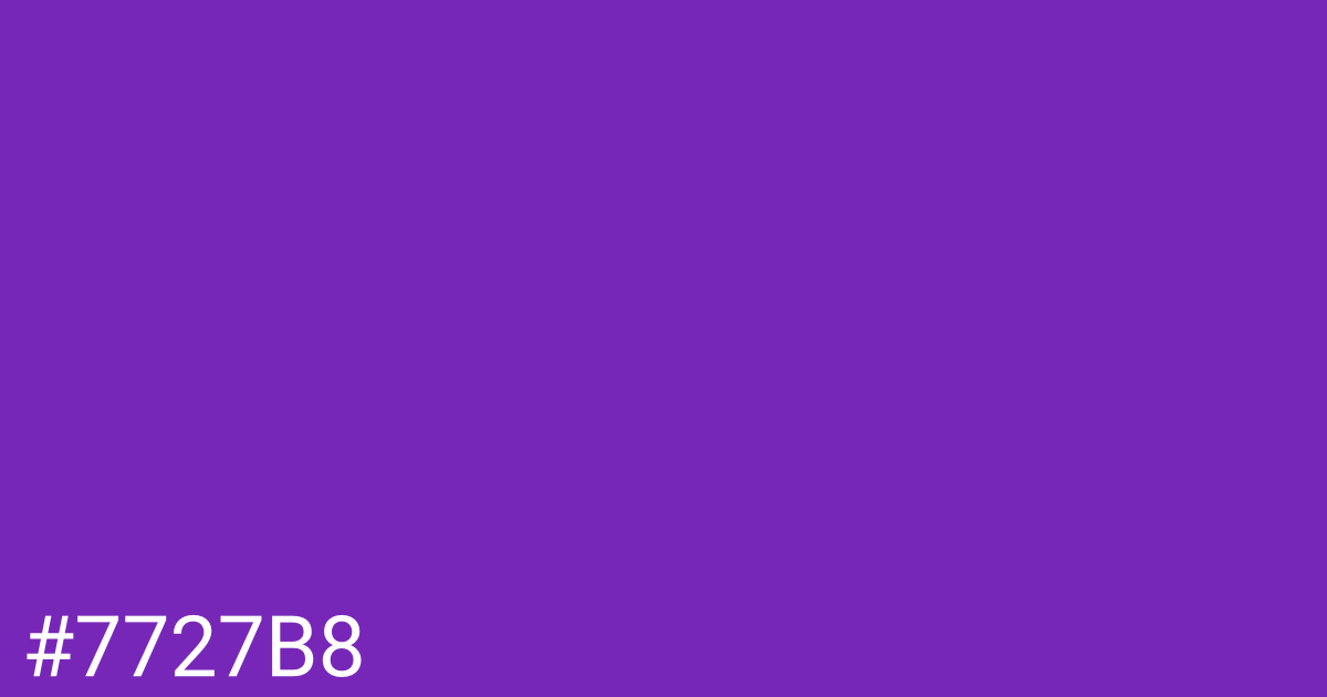 Hex color #7727b8 graphic