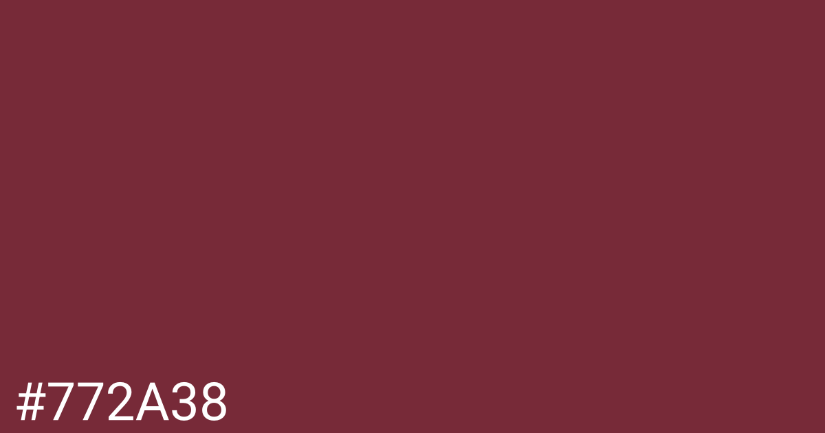 Hex color #772a38 graphic