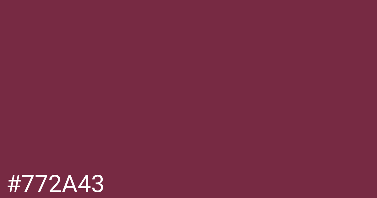 Hex color #772a43 graphic