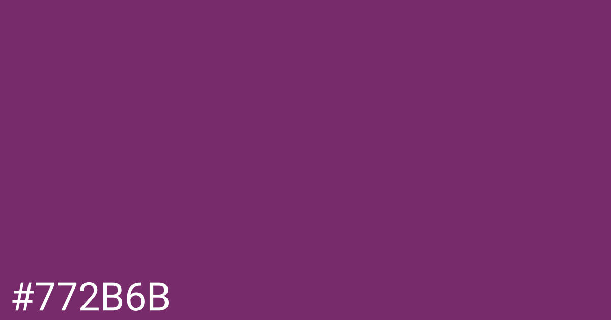 Hex color #772b6b graphic