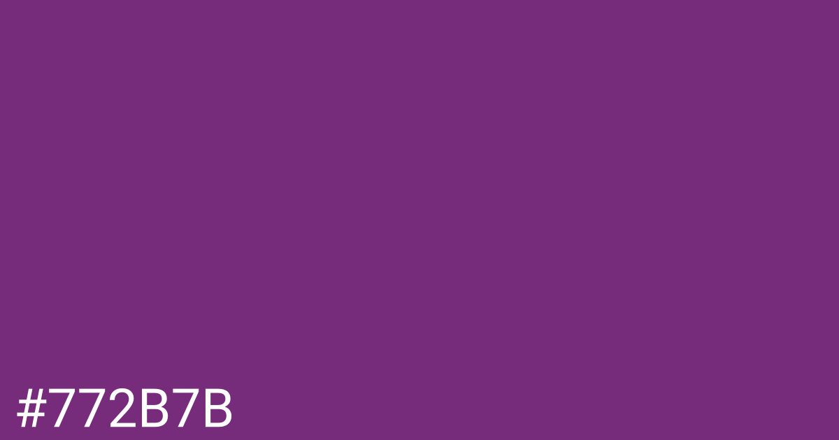 Hex color #772b7b graphic