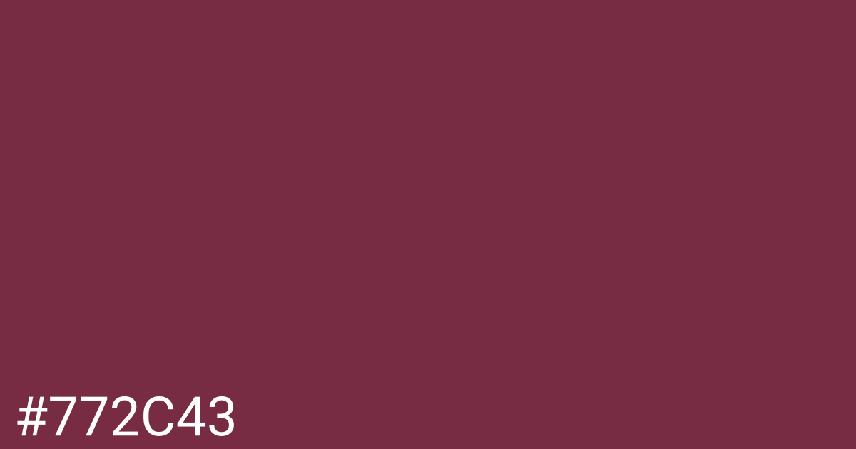 Hex color #772c43 graphic