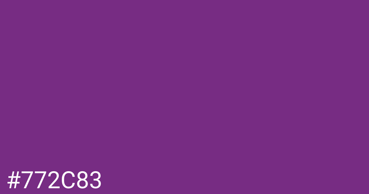 Hex color #772c83 graphic