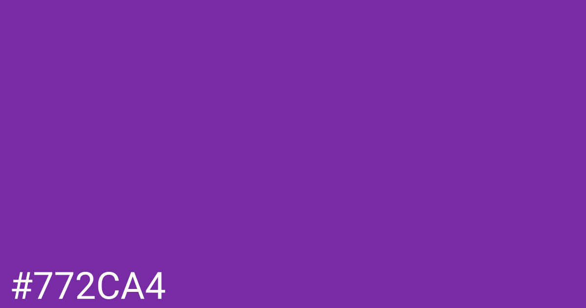 Hex color #772ca4 graphic