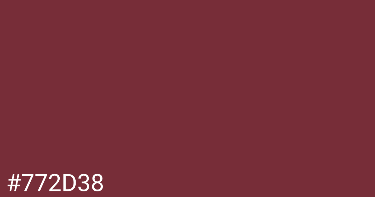 Hex color #772d38 graphic