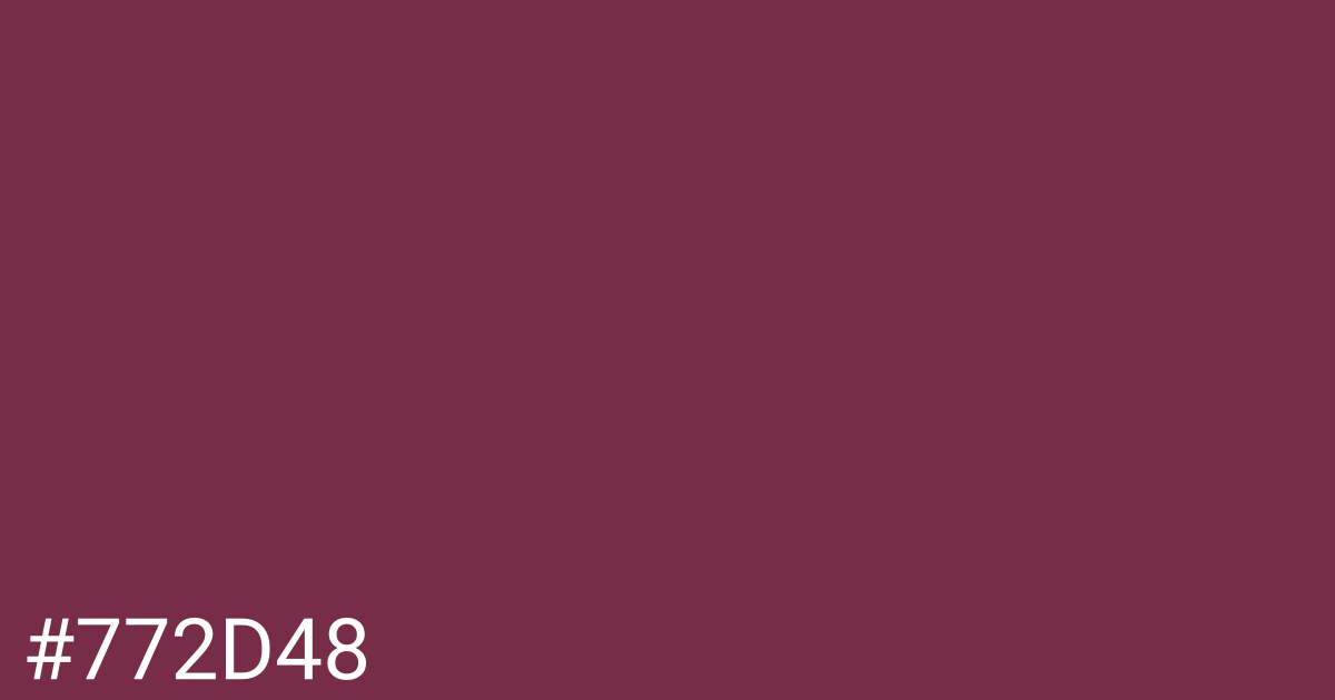 Hex color #772d48 graphic