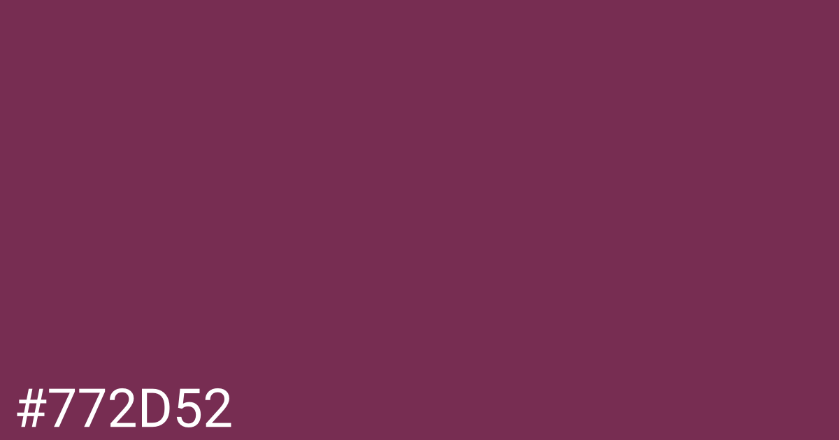 Hex color #772d52 graphic