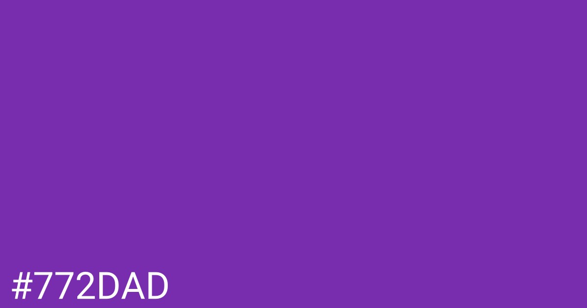 Hex color #772dad graphic