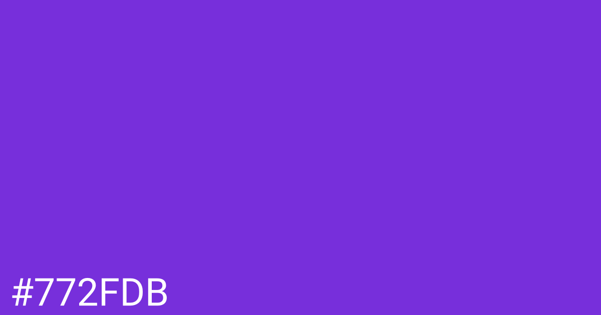 Hex color #772fdb graphic