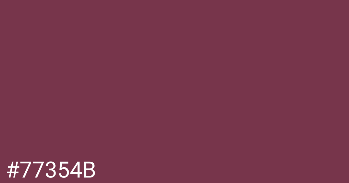 Hex color #77354b graphic